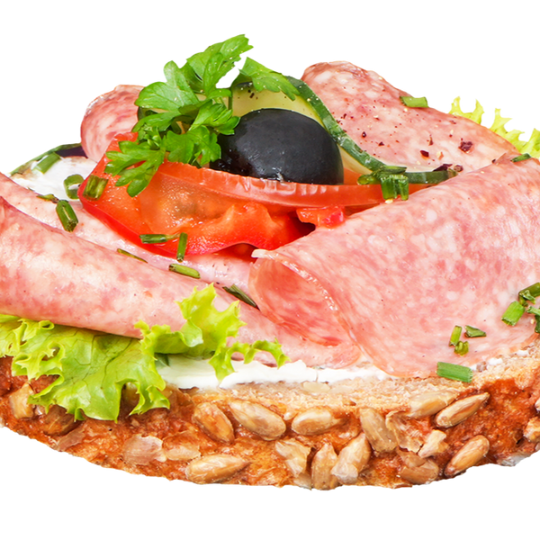 Belegtes Salami Brötchen