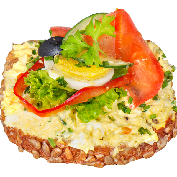 Belegtes Brötchen Ei