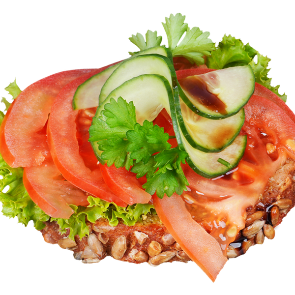 Belegtes Brötchen vegan – Gemüse